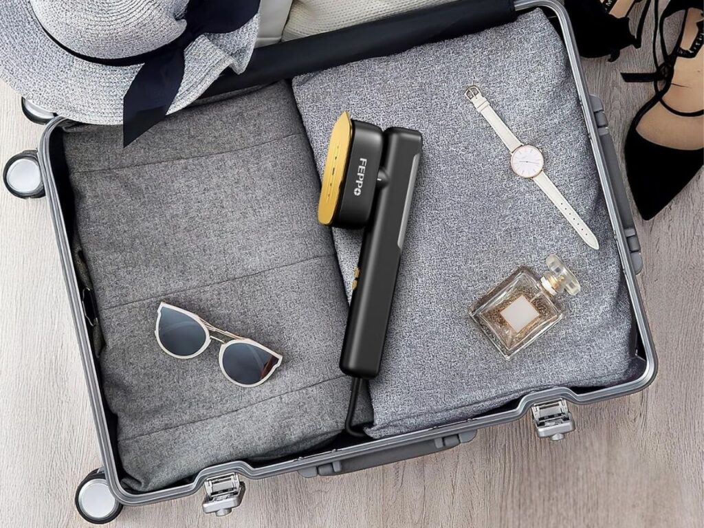 FEPPO Dual Voltage Portable 2-in-1 Mini Steamer & Iron for 35% off