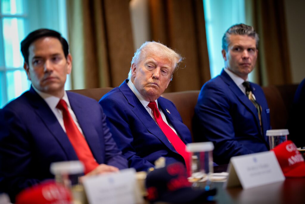 Trump moves to revoke $5 billion of approved foreign aid spending From left to right, Secretary of State Marco Rubio, President Donald Trump and Secretary of Defense Pete Hegseth attend a Cabinet meeting at the White House on April 30, 2025, in Washington, D.C. (Photo by Andrew Harnik/Getty Images)