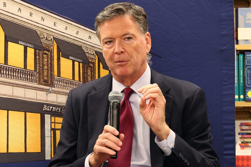Former FBI Director Comey indicted on 2 federal charges after Trump urged prosecution Author James Comey, former FBI director, speaks at the Barnes & Noble Upper West Side on May 19, 2025 in New York City. (Photo by Michael M. Santiago/Getty Images)