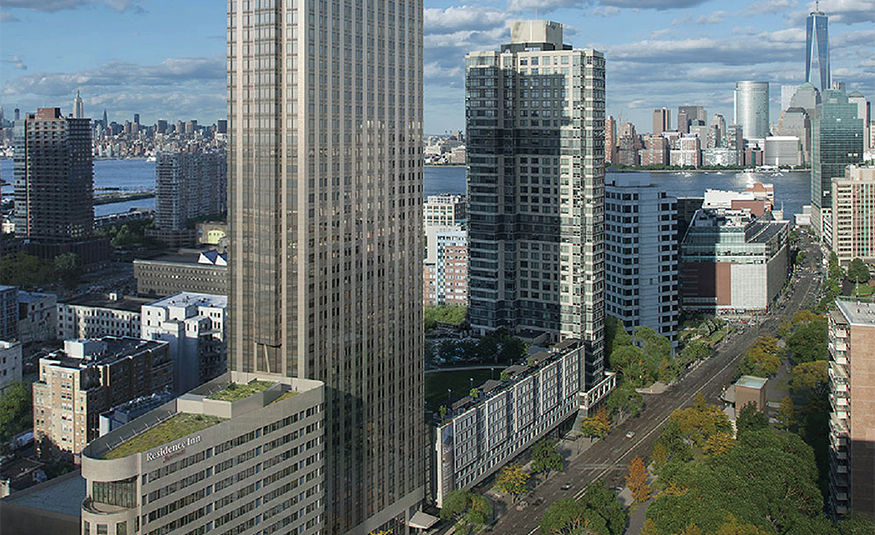JLL, BlueGate secure $340M refi for downtown Jersey City towers 50-70 Columbus in Jersey City. - PROVIDED BY JLL