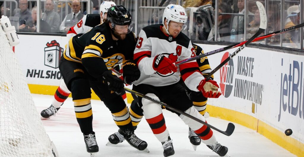 New Jersey Devils Lose Fifth Straight In 4-1 Loss To Boston Bruins New Jersey Devils Lose Fifth Straight In 4-1 Loss To Boston Bruins