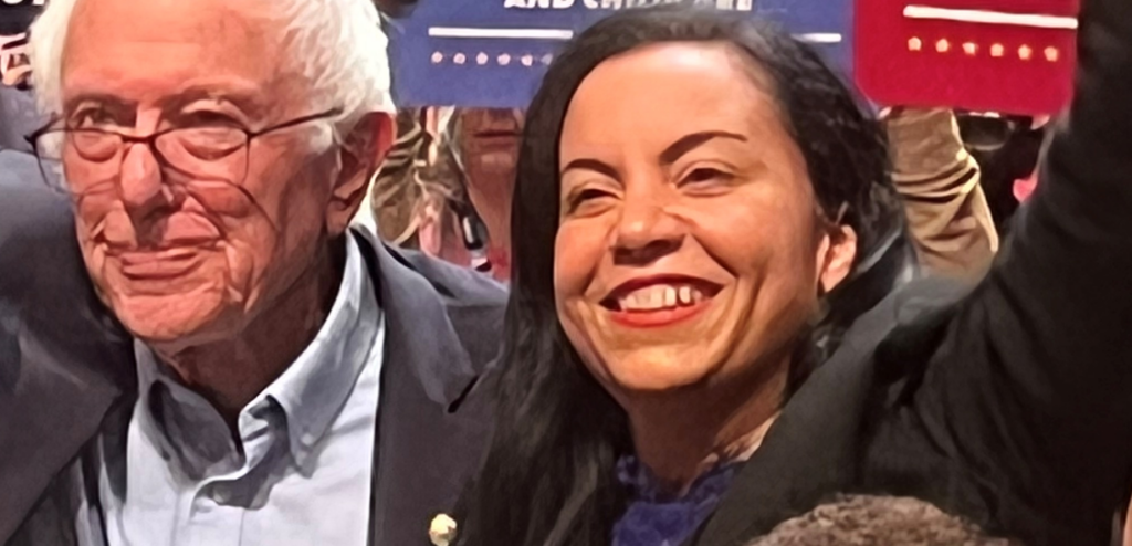 At Mejia's Side in CD-11, Sanders has a Message for 'the Oligarchs'