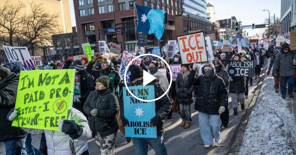 People Protest Federal Immigration Agents After Fatal Shooting