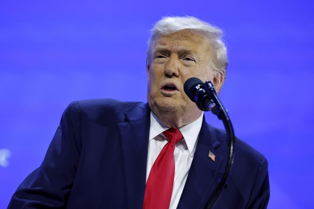 Trump announces ‘framework of a future deal’ on Greenland, relents on 8-nation tariffs U.S. President Donald Trump gives a speech at the World Economic Forum on Jan. 21, 2026 in Davos, Switzerland. (Photo by Chip Somodevilla/Getty Images)