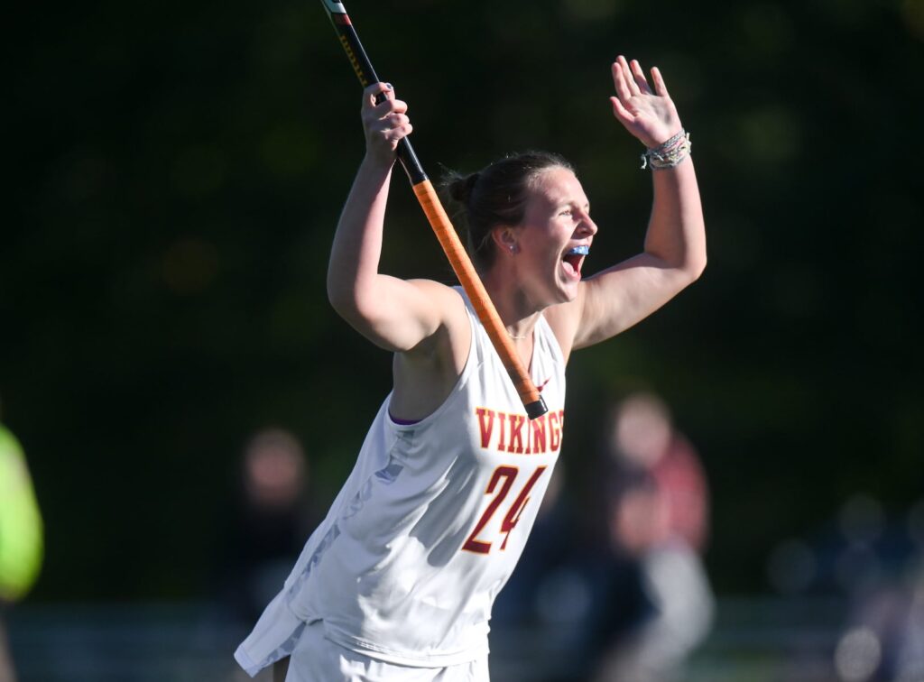 Kayla Ciculya (24) of Voorhees, who led her team on Thursday, shown here in a game versus Pingry earlier this season.